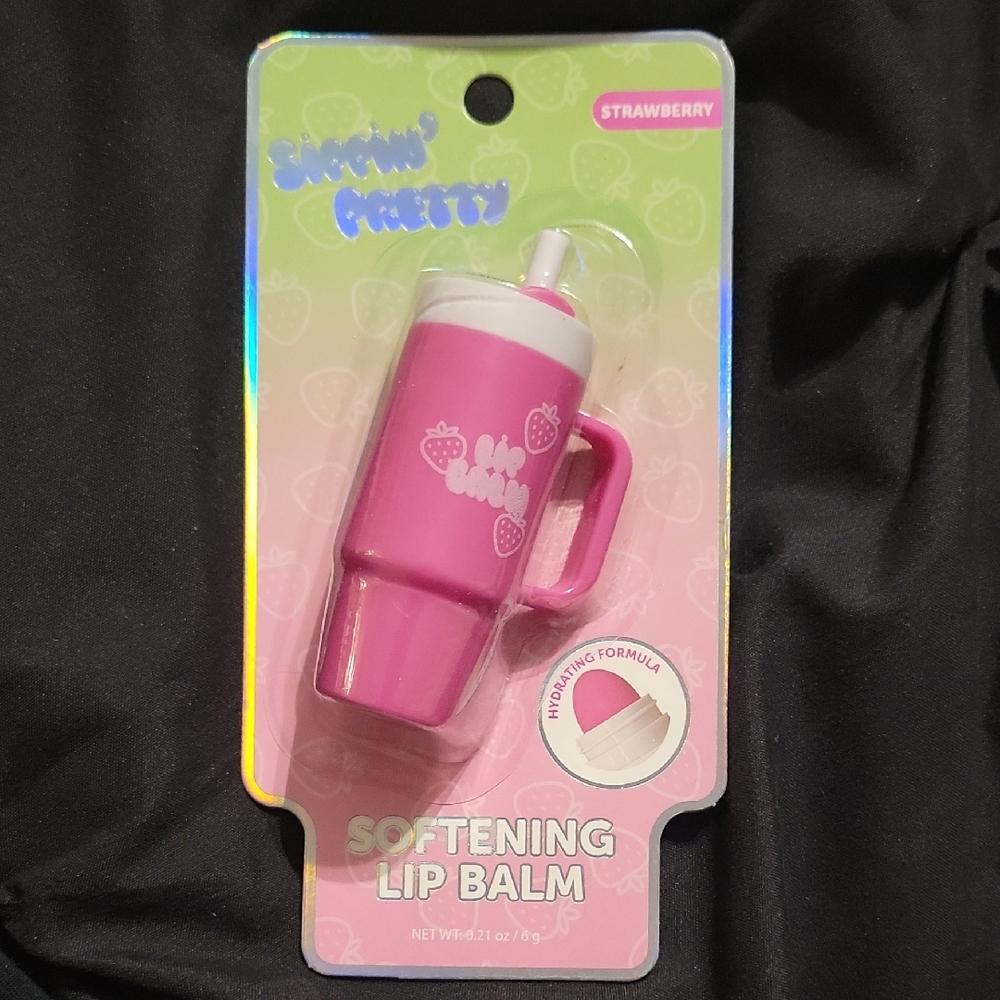 Softening Lip Balm - Pink Strawberry Flavor